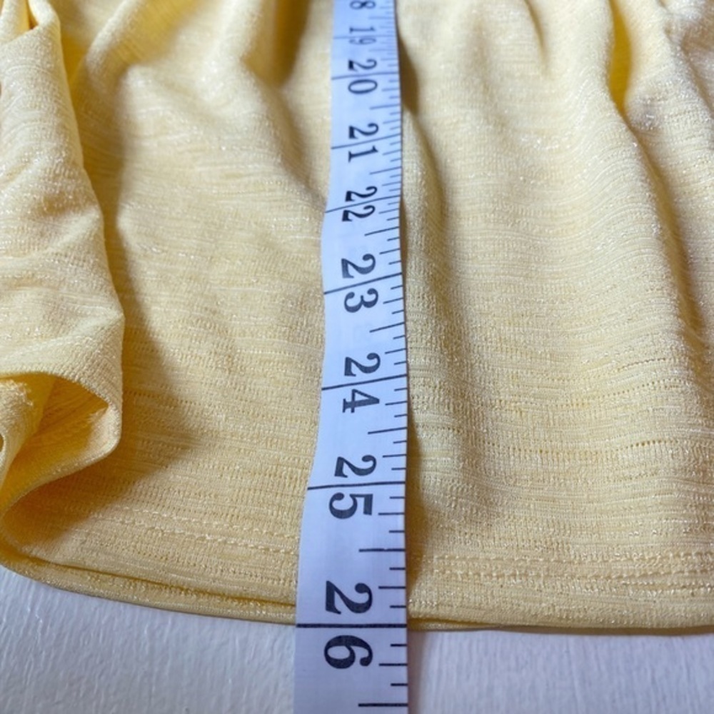 New Directions Yellow 3/4‎ Sleeve Business Casual Shirt - Picture 9 of 10